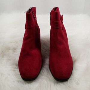 *SALE* Red Ankle Boots Dainty Side Bow by East 5th